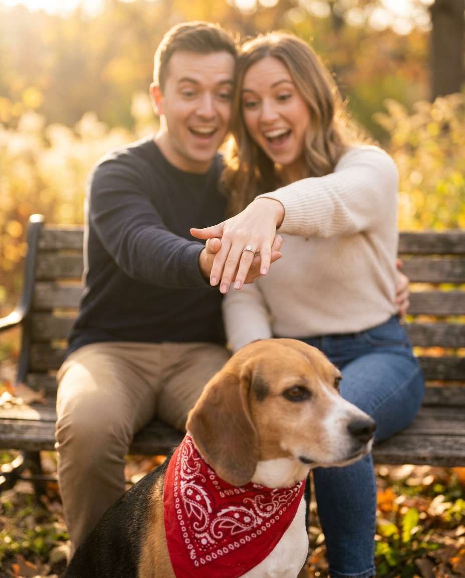 engagement ring reveal photo