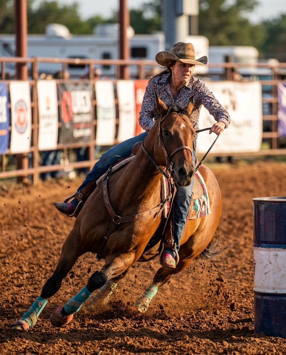 barrel racing burst photo