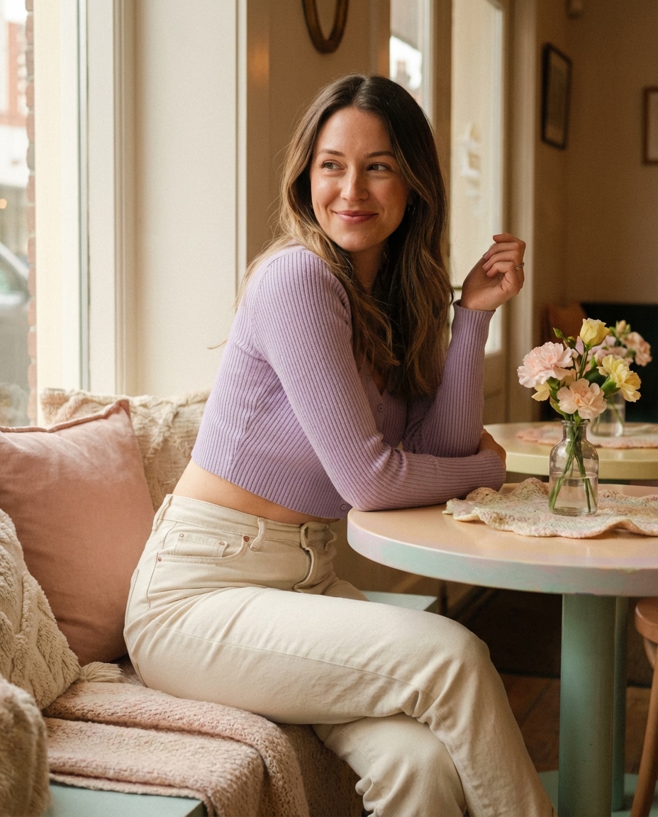 pastel cafe moment photo