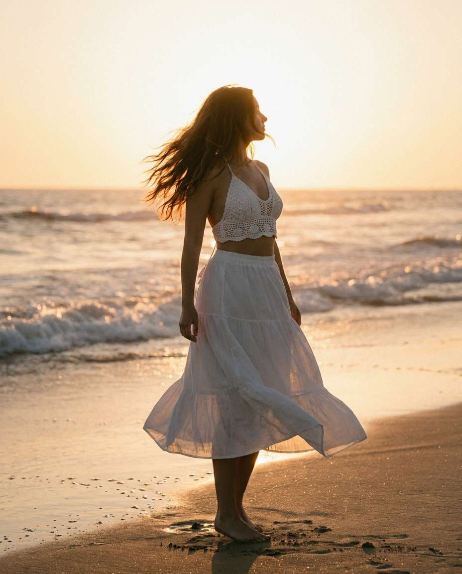 beach sunset silhouette photo