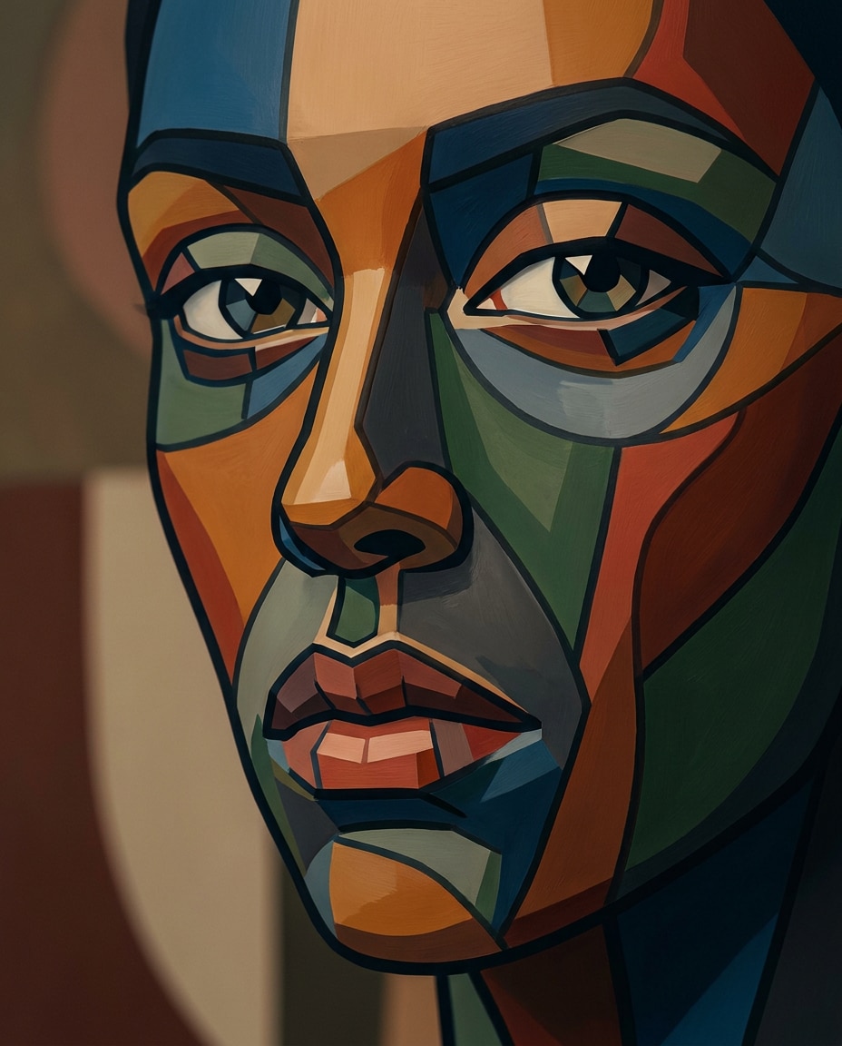 bold lip cubist closeup photo