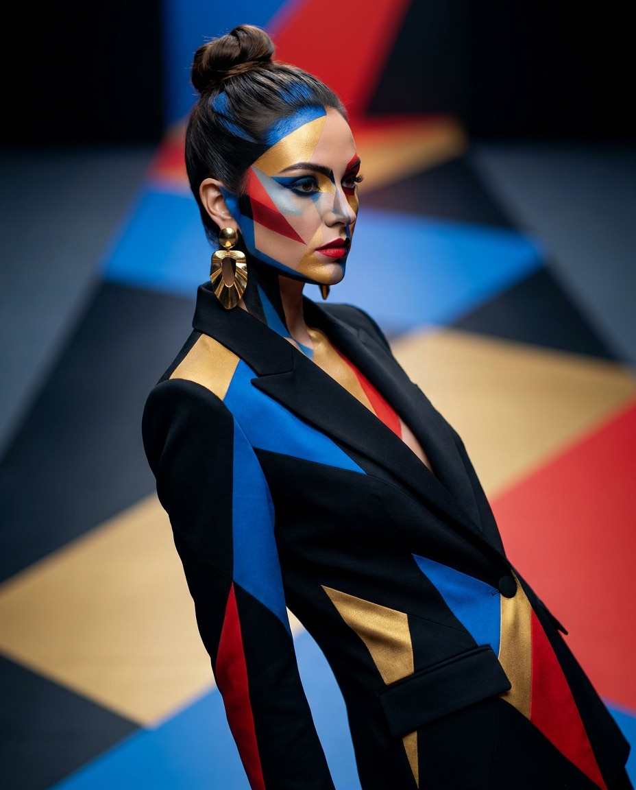 cubist fashion editorial photo