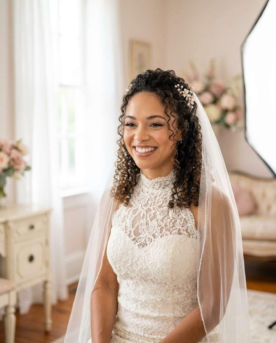 bridal halfup photo