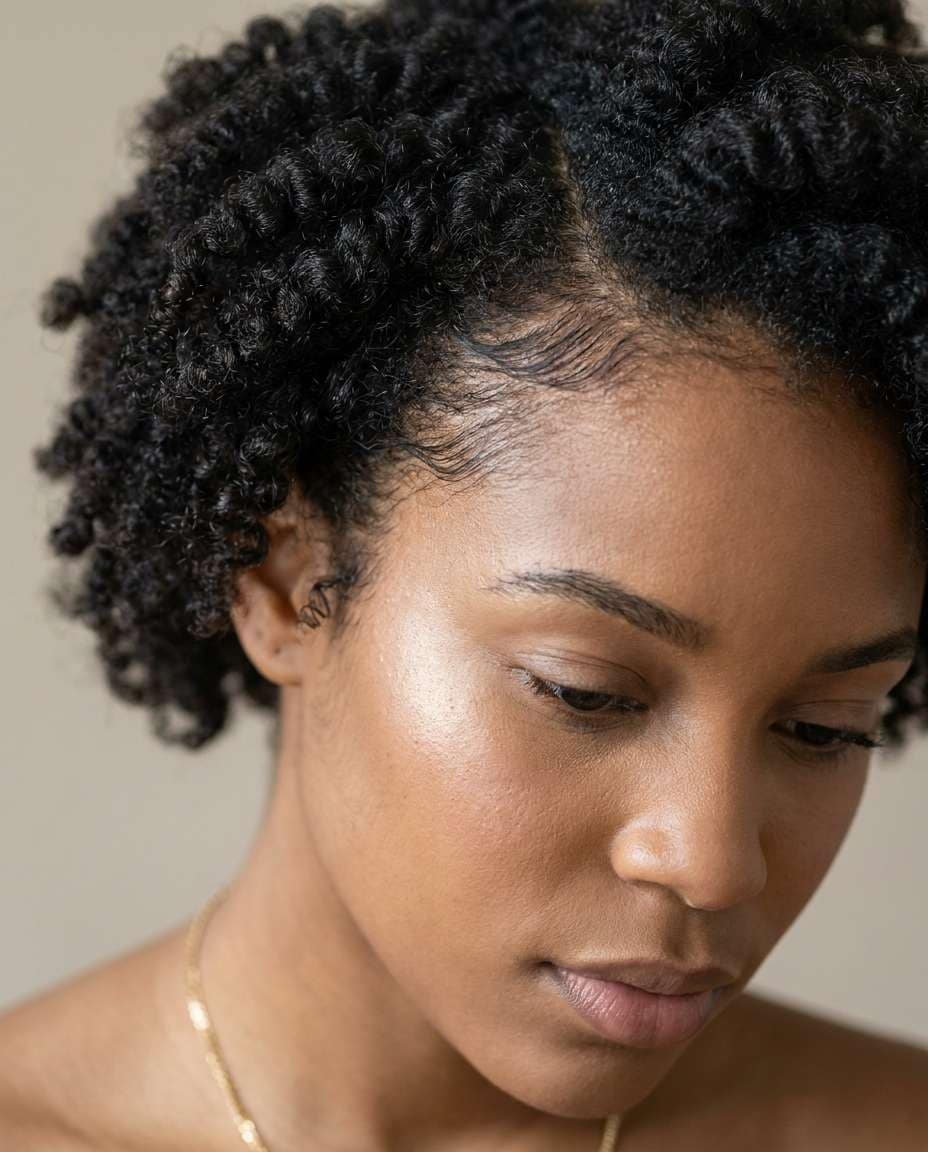 hairline closeup photo