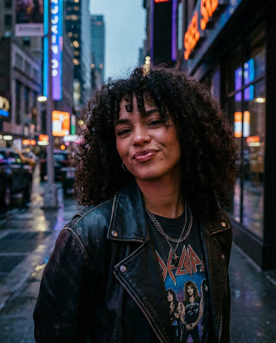 bangs street style photo