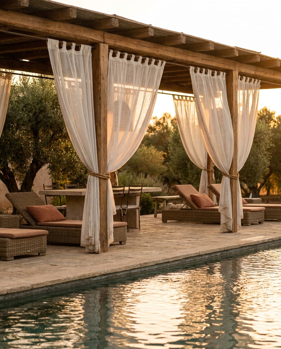 outdoor patio drapes photo
