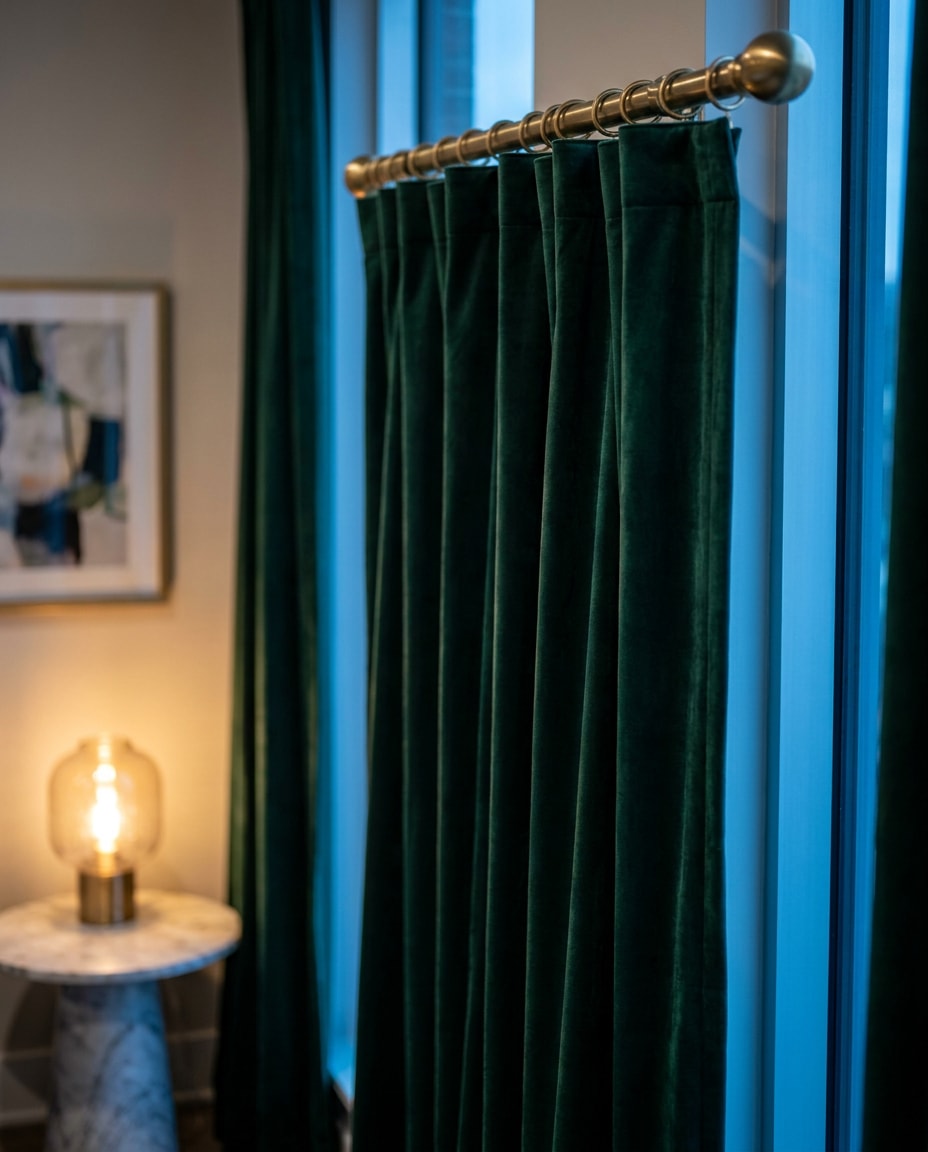luxury velvet drapes photo