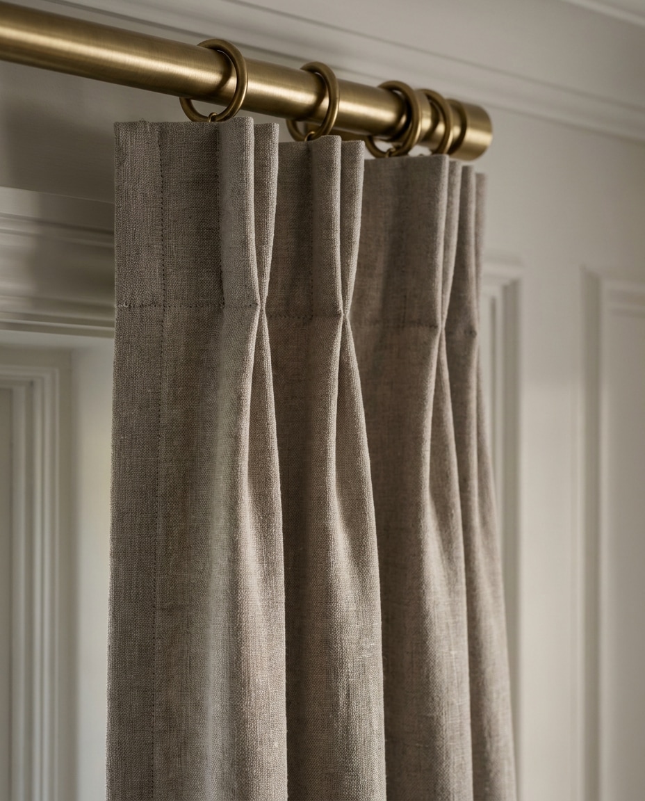designer pinch pleats photo