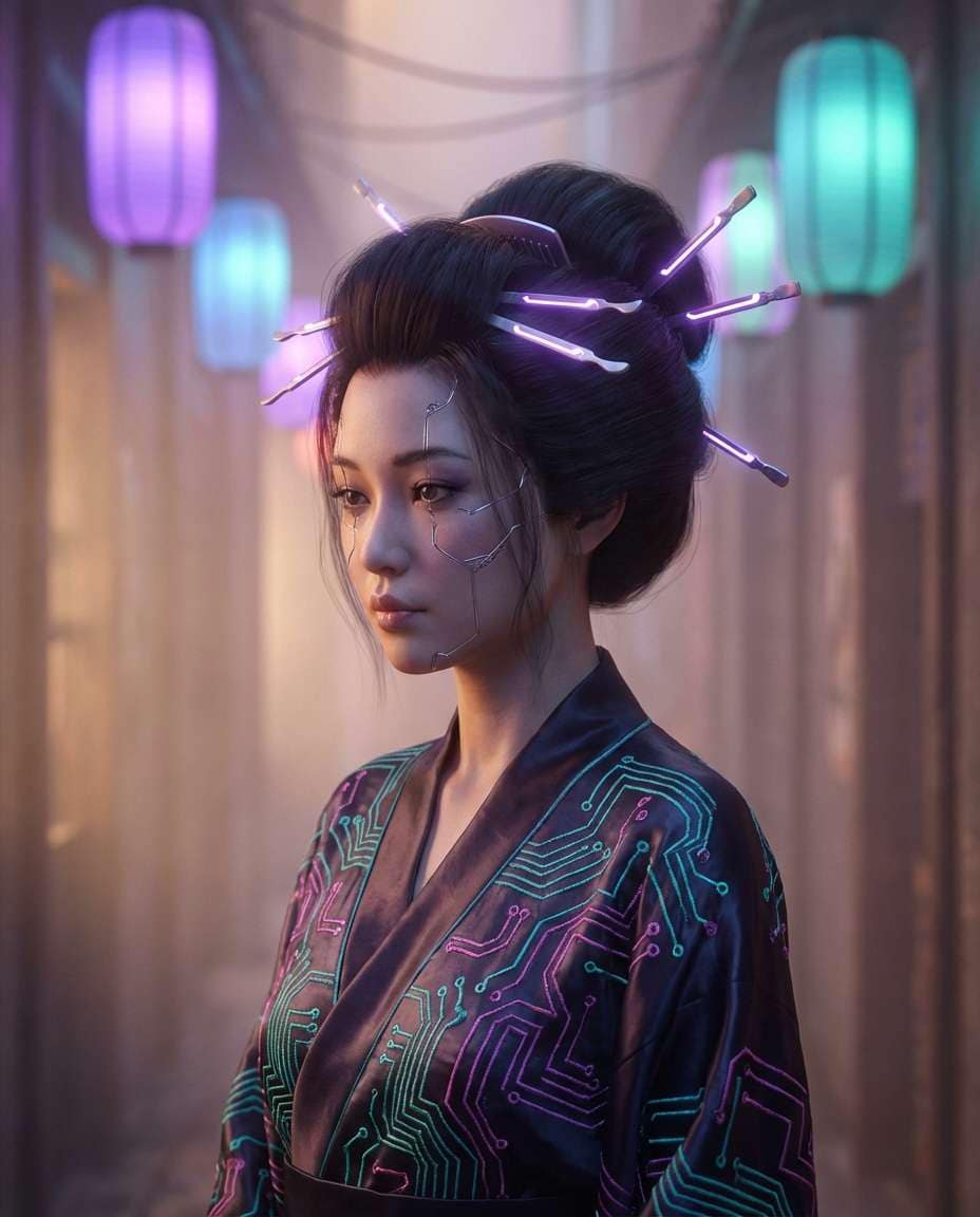 cyber geisha glam photo