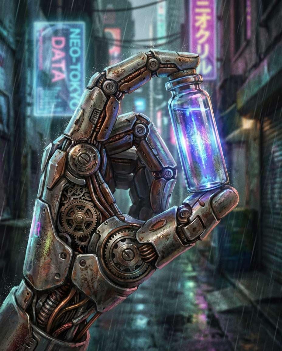 cybernetic hand closeup photo