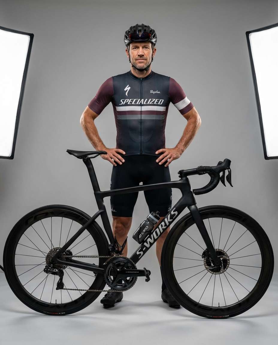 studio bike portrait photo