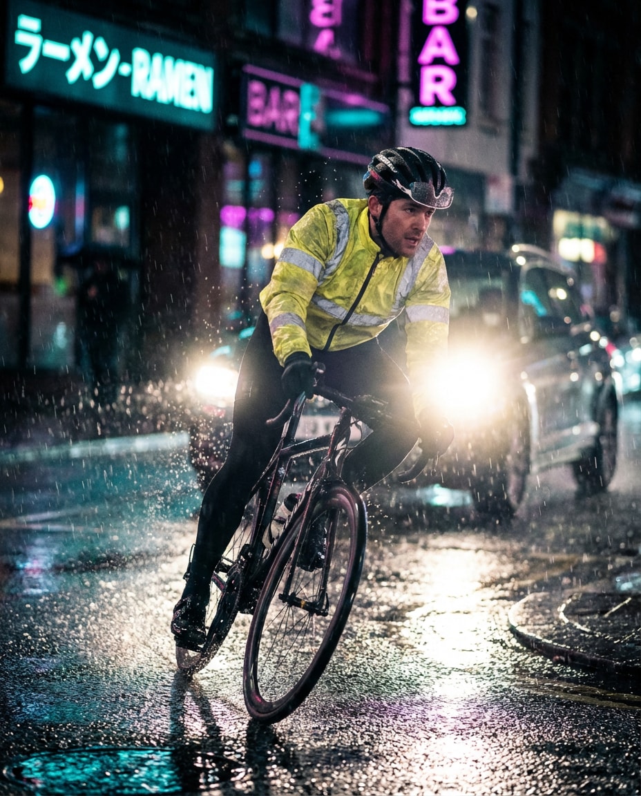 rainy night ride photo