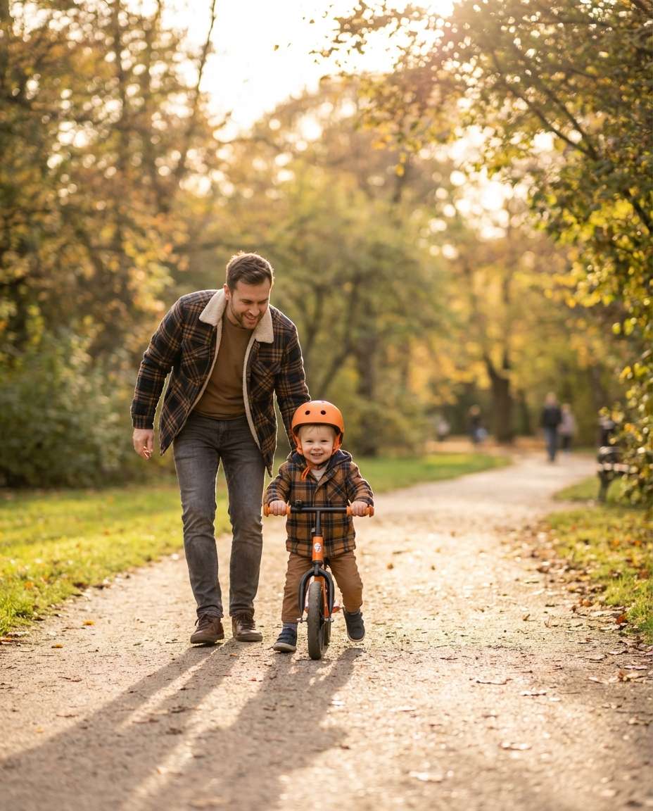 dad and kid ride photo