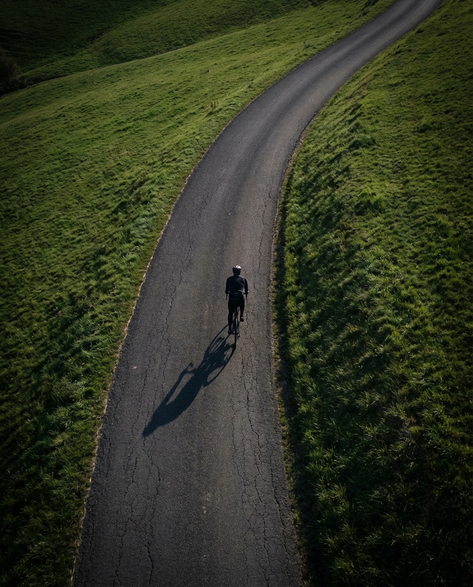 drone topdown road photo