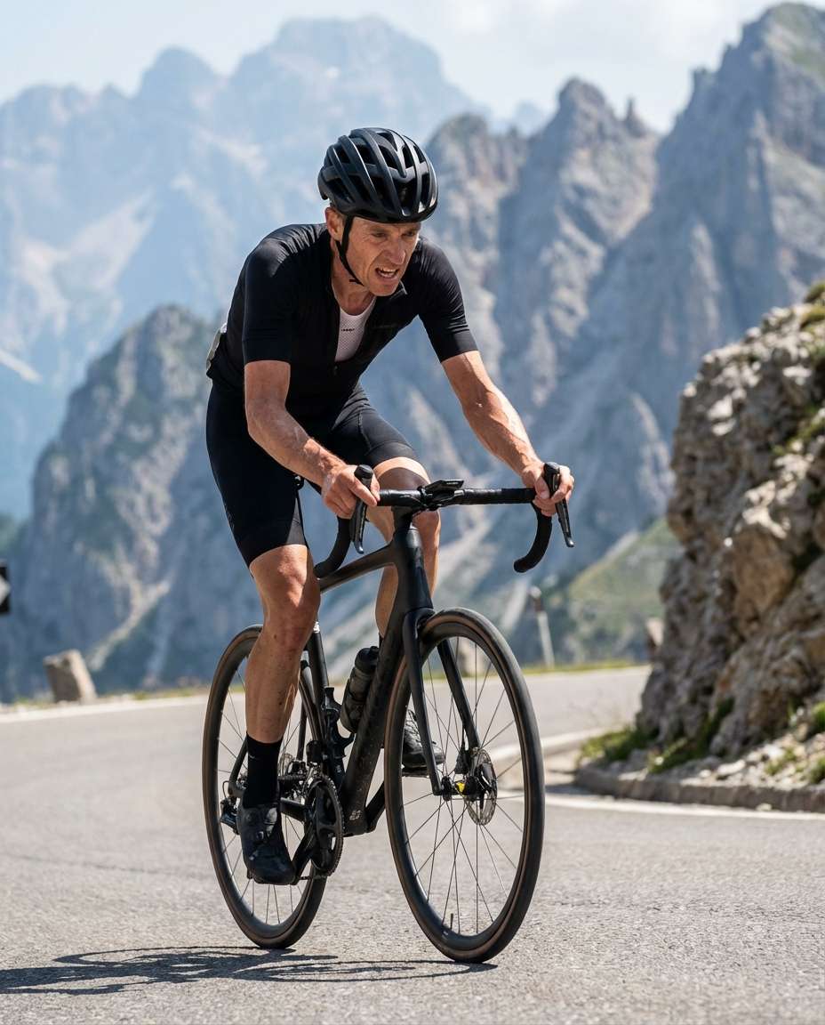 mountain switchback climb photo