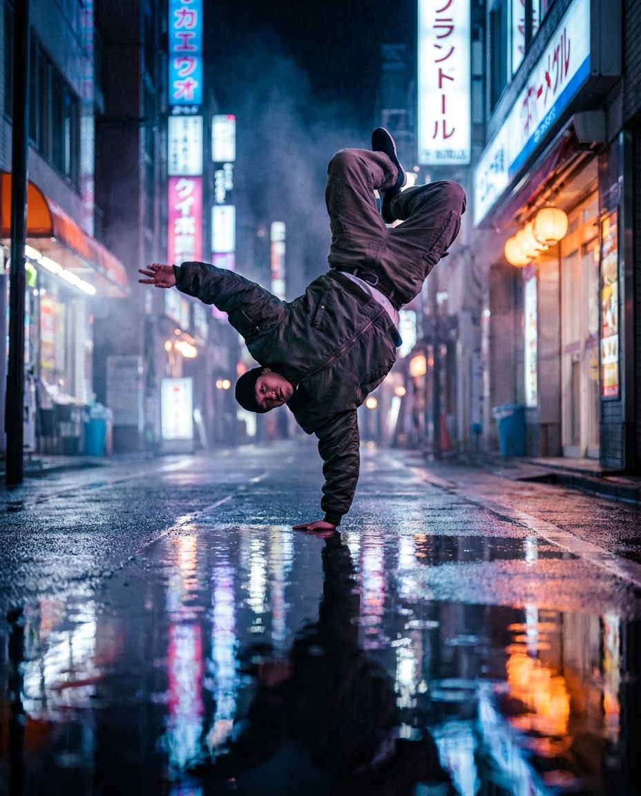 neon street hiphop photo