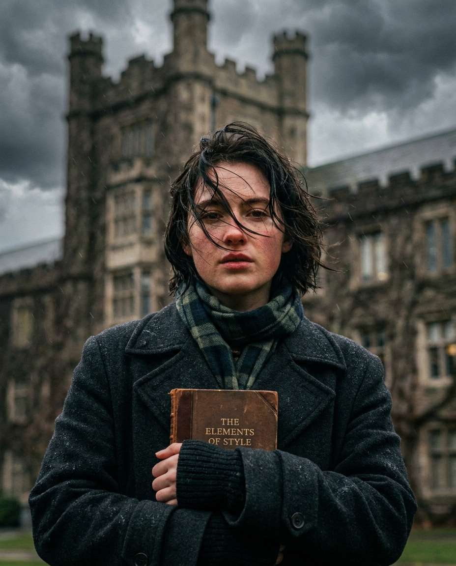 stormy campus portrait photo