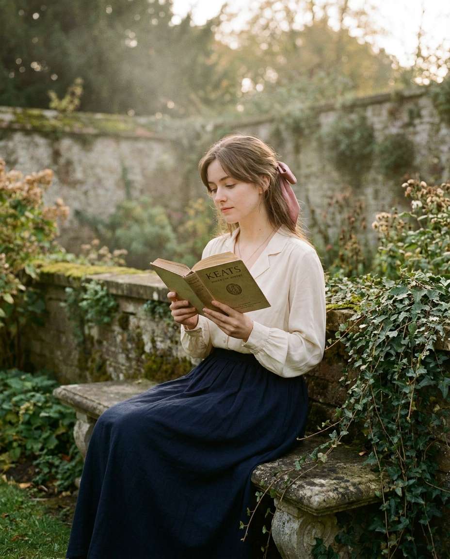 poetry book in garden photo