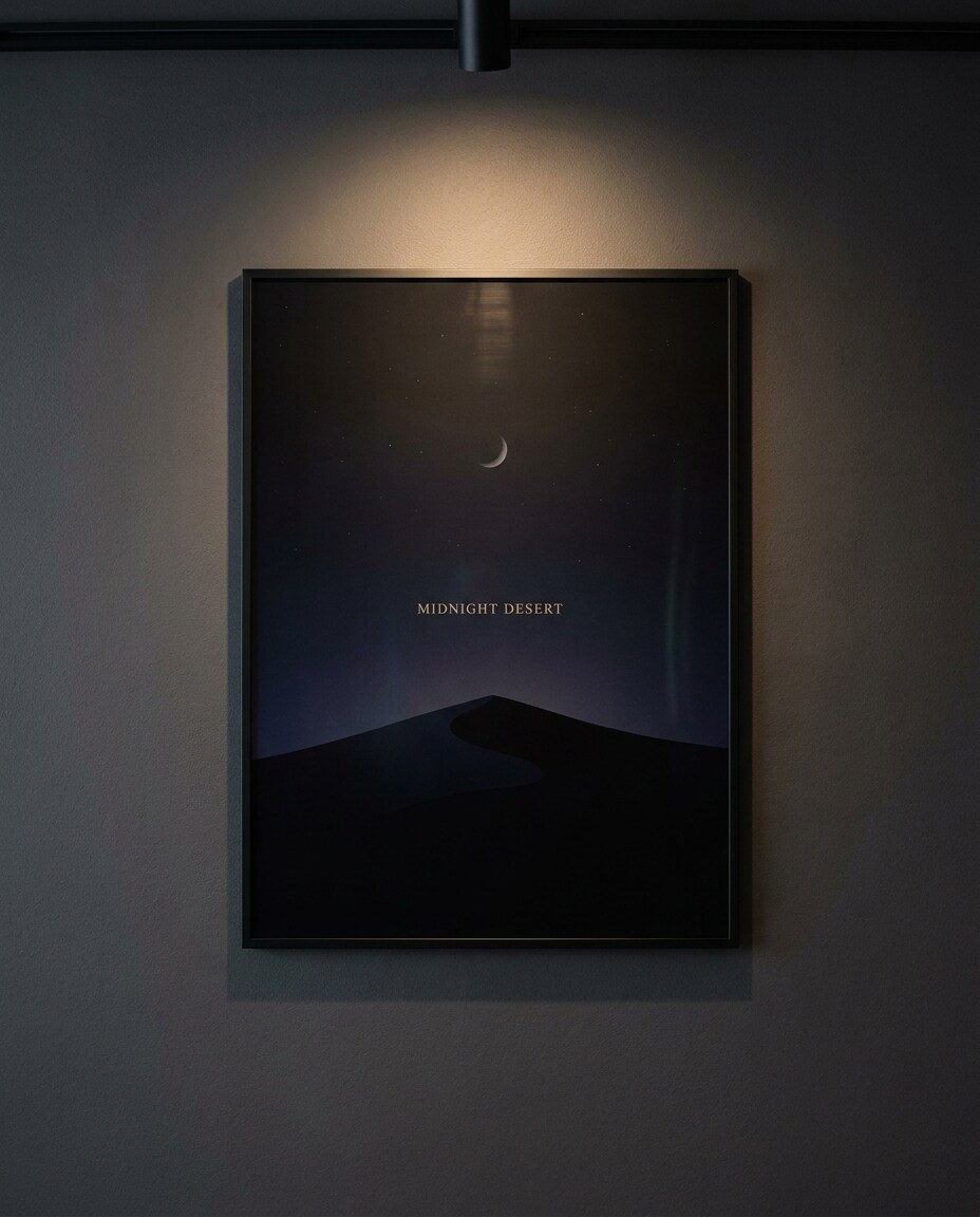 desert night minimalism photo