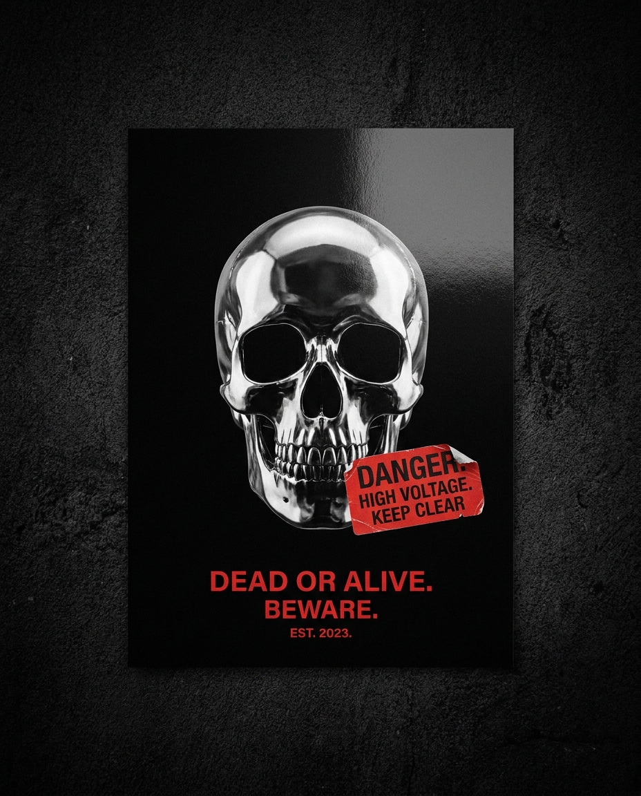 chrome skull editorial photo