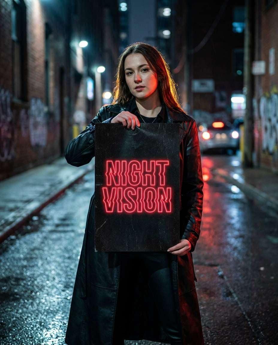 model with photo