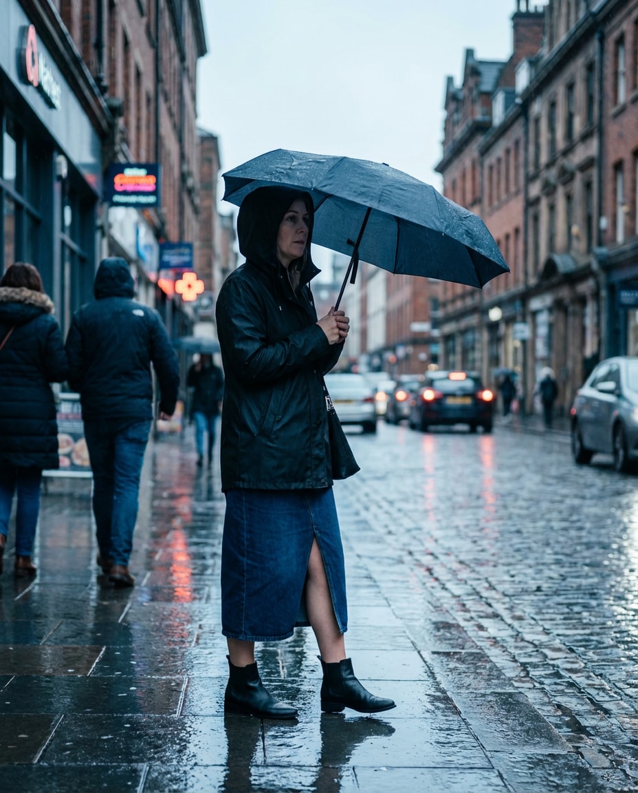 city rainy day photo