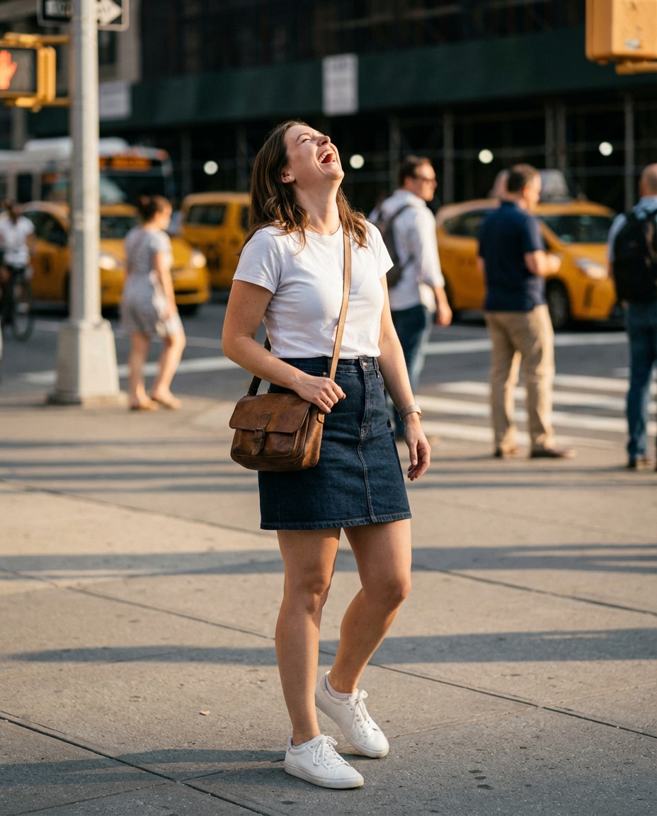 street corner candid photo