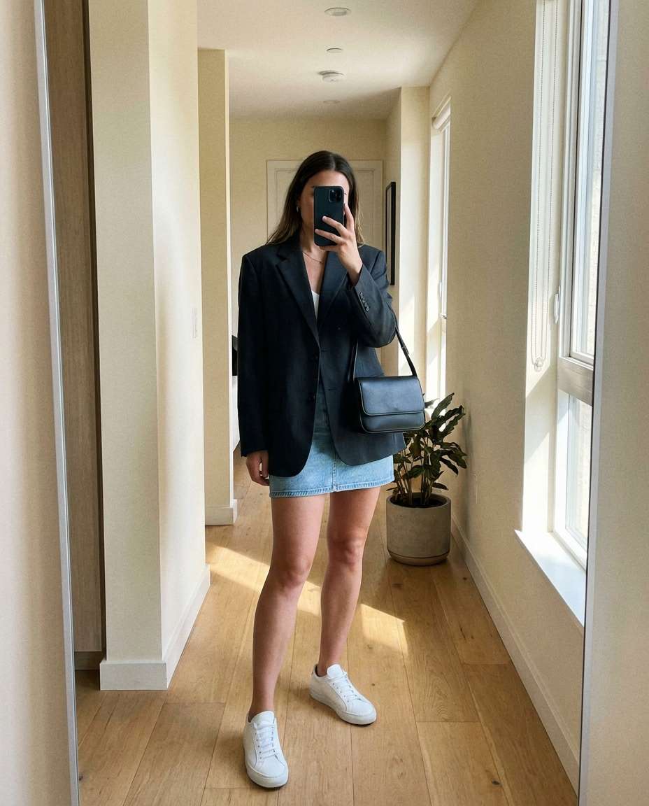 mirror outfit check photo