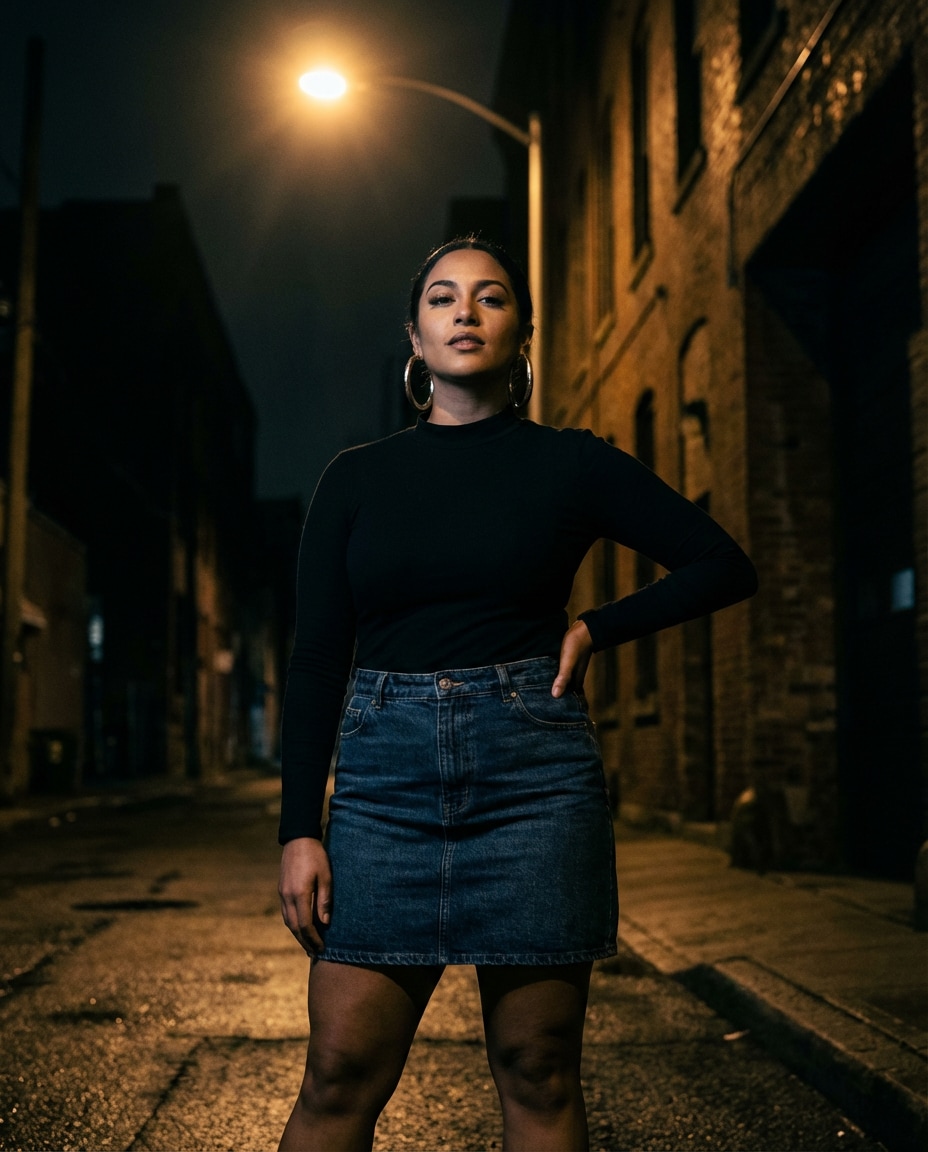 sleek evening spotlight photo