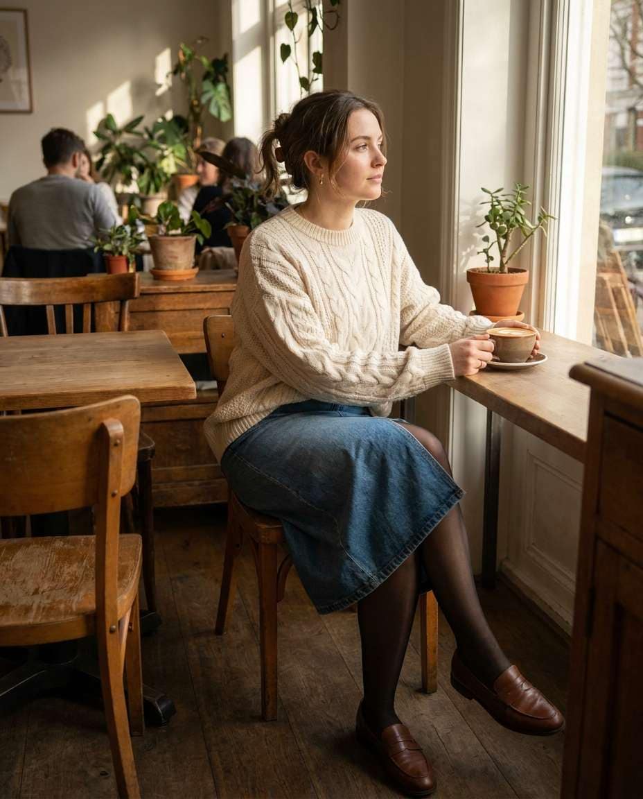 cozy knit layering photo