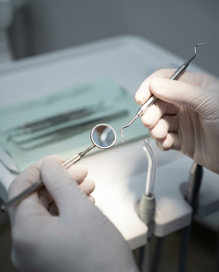 hands with mirror tool photo