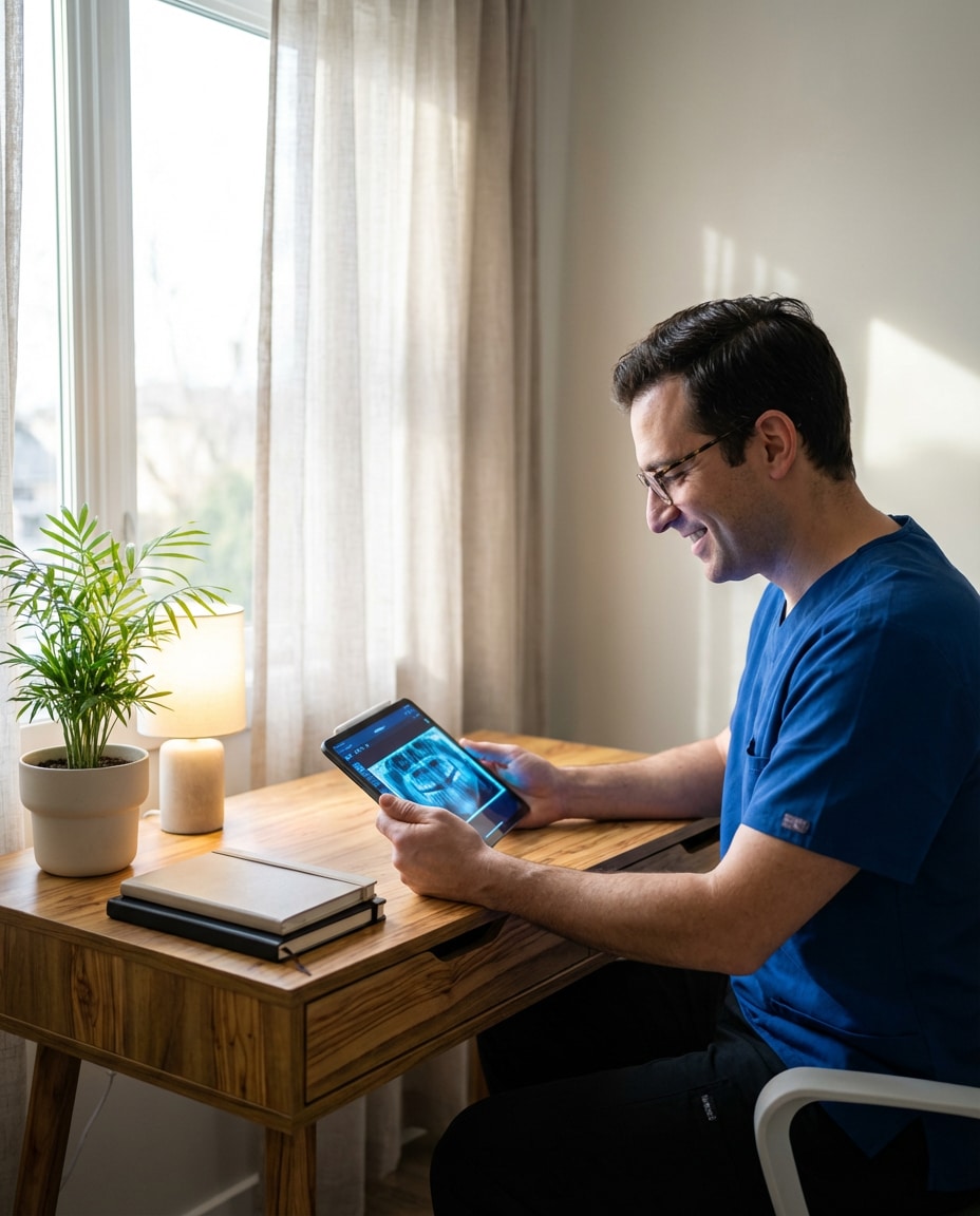 consultation tablet scene photo