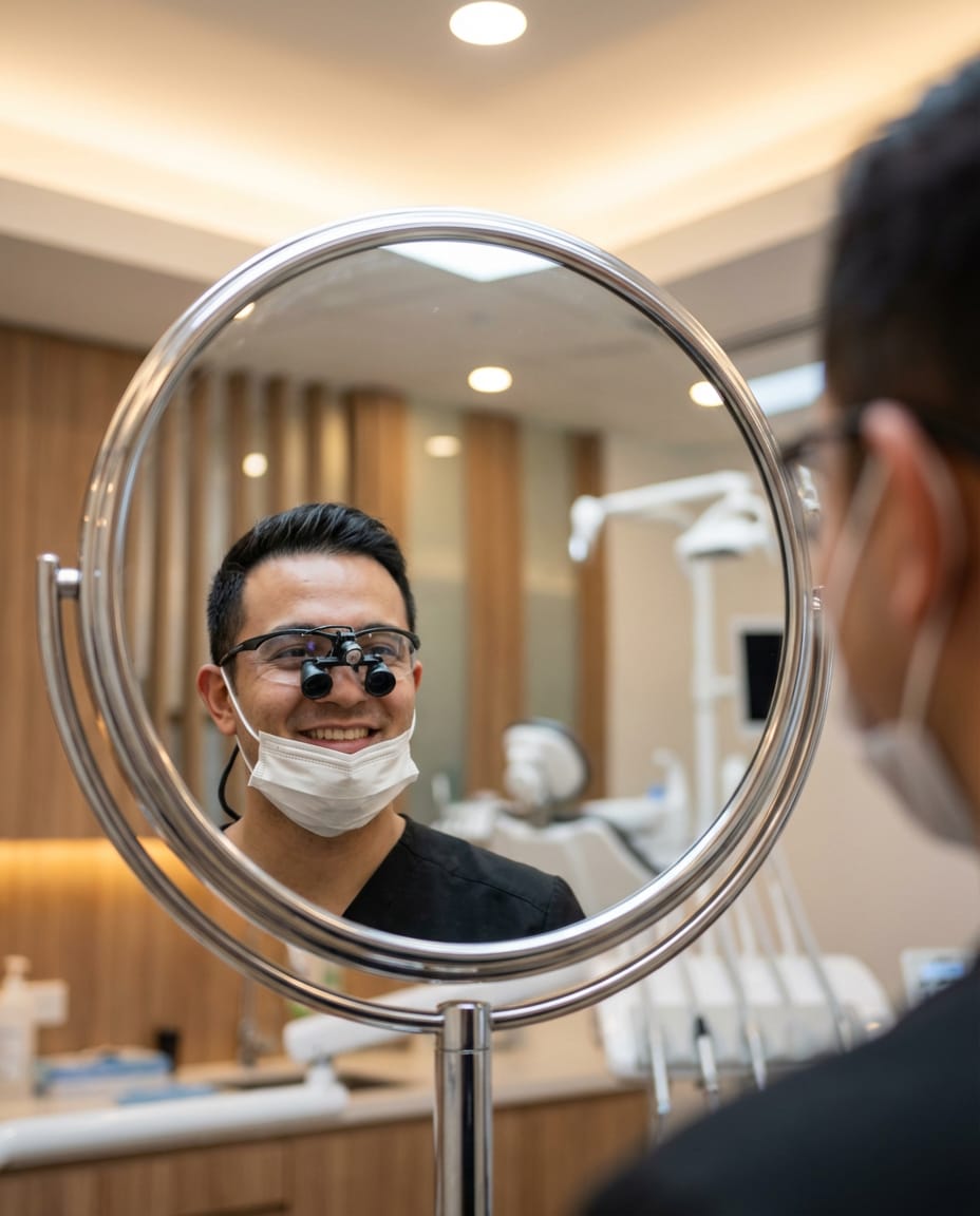 mirror reflection portrait photo