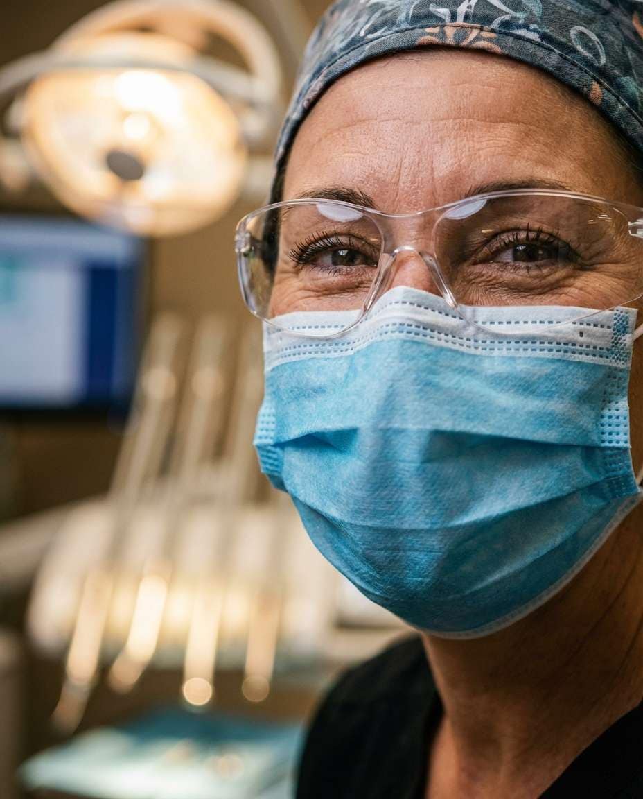 mask on warm eyes photo