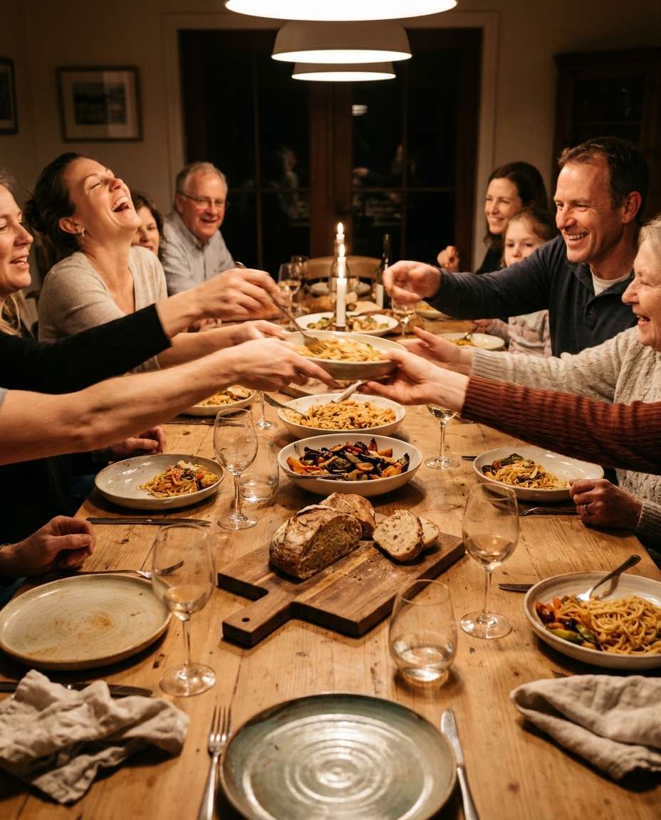 family serving style photo