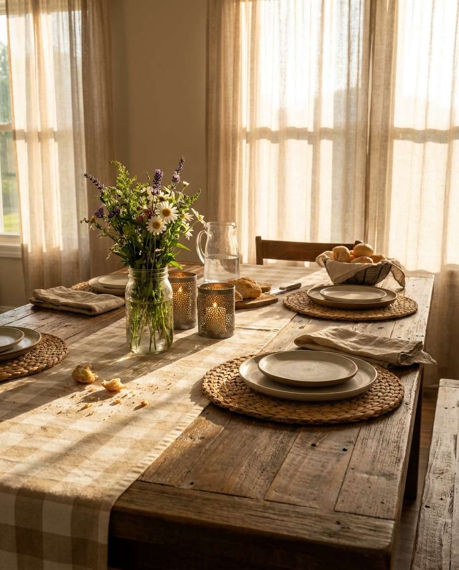 rustic farmhouse feast photo