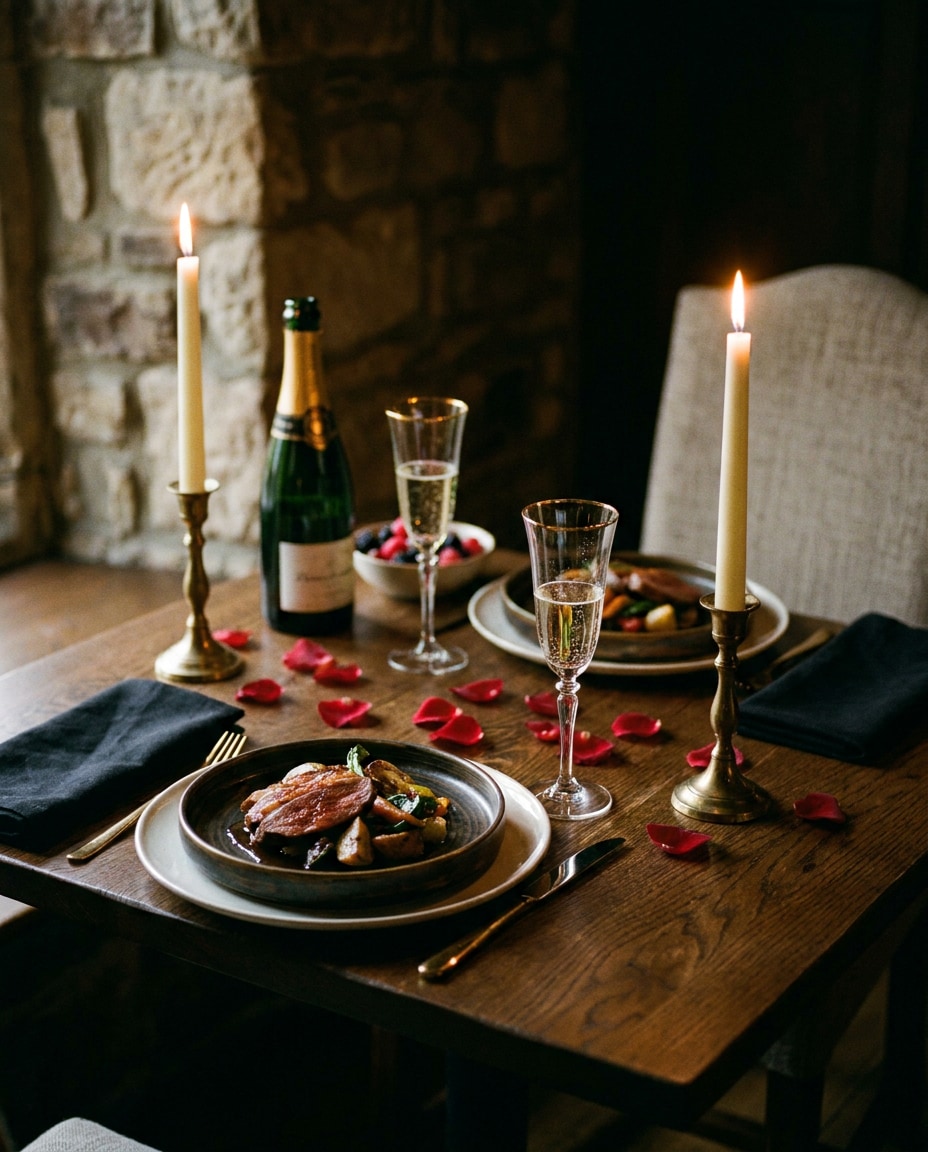 candlelit date night photo