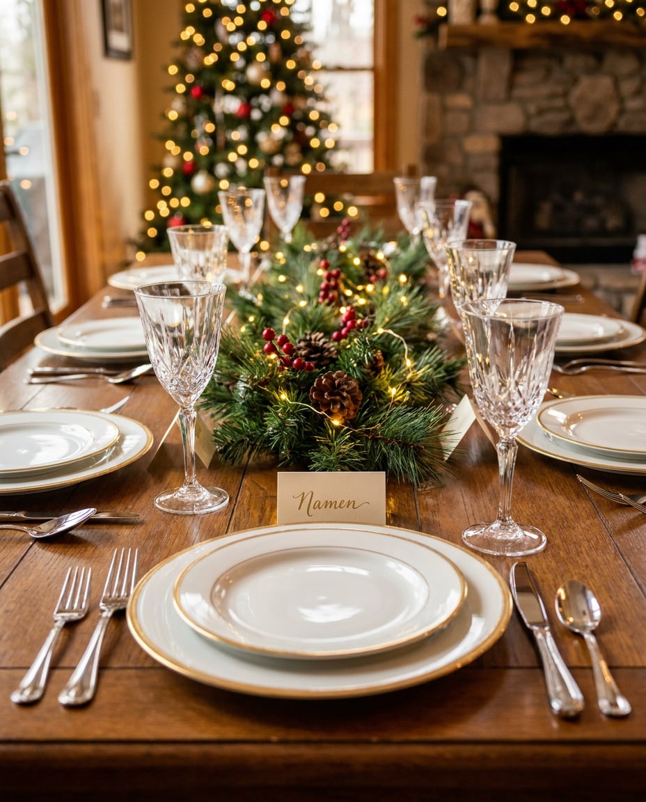 holiday dinner glow photo