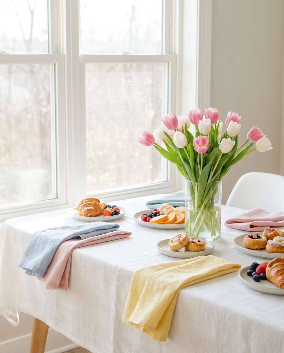 spring brunch pastels photo