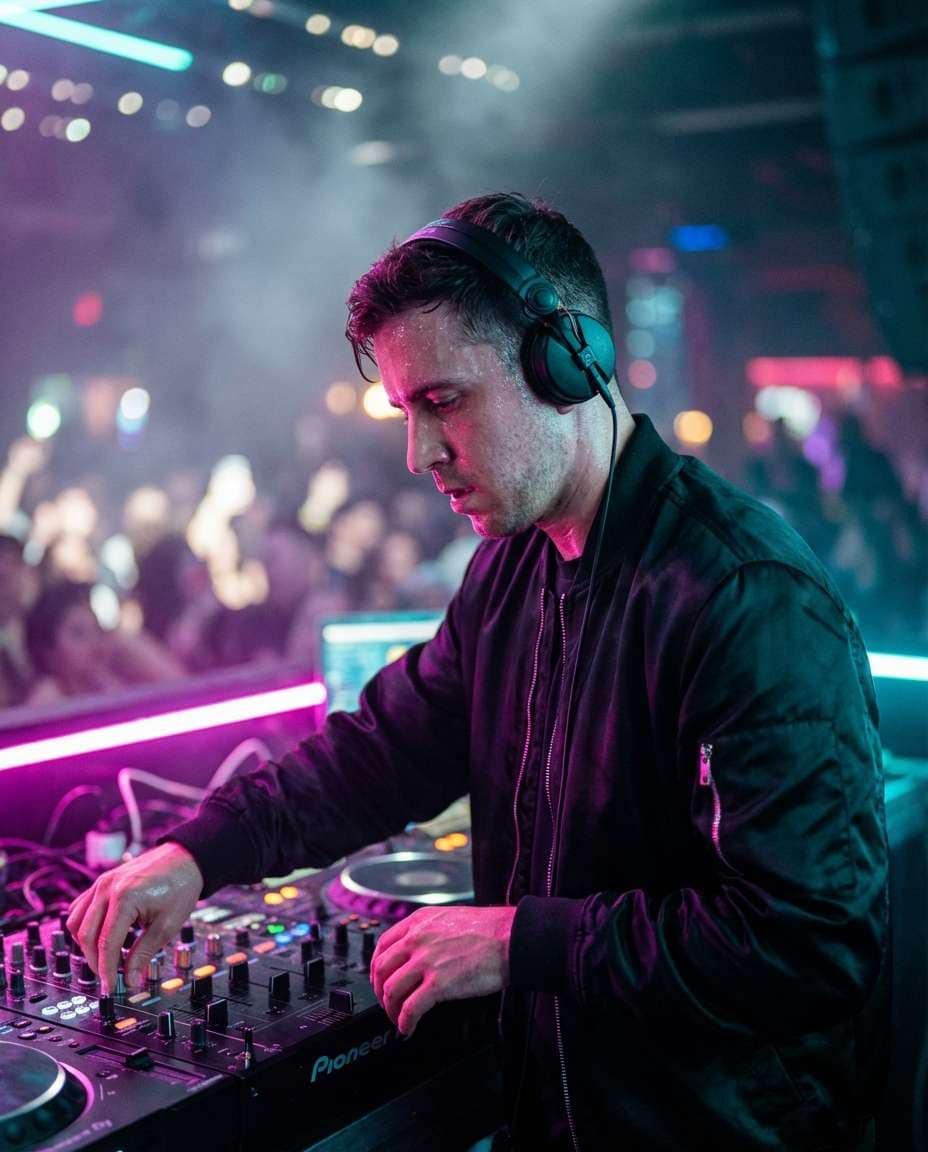 neon booth closeup photo