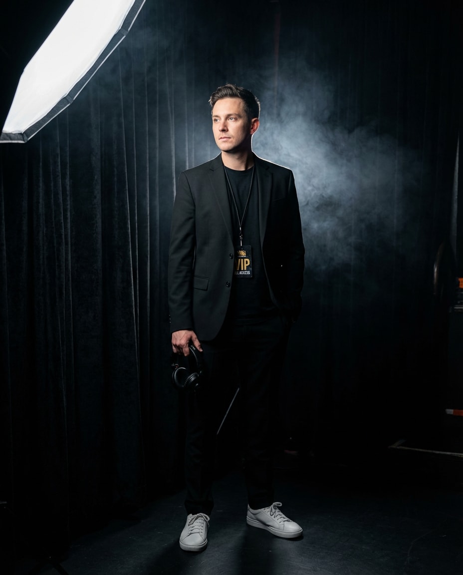 luxury backstage portrait photo