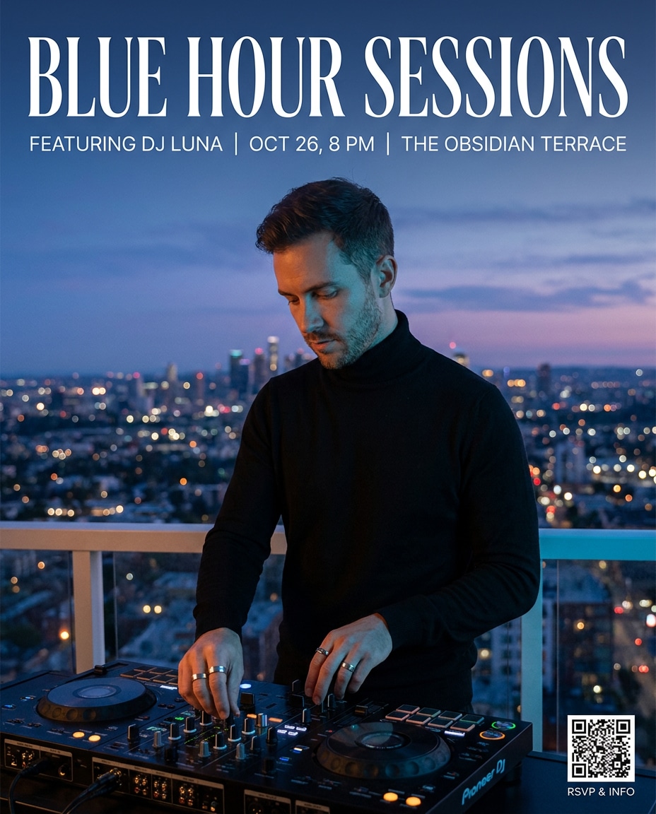 blue hour city beat photo