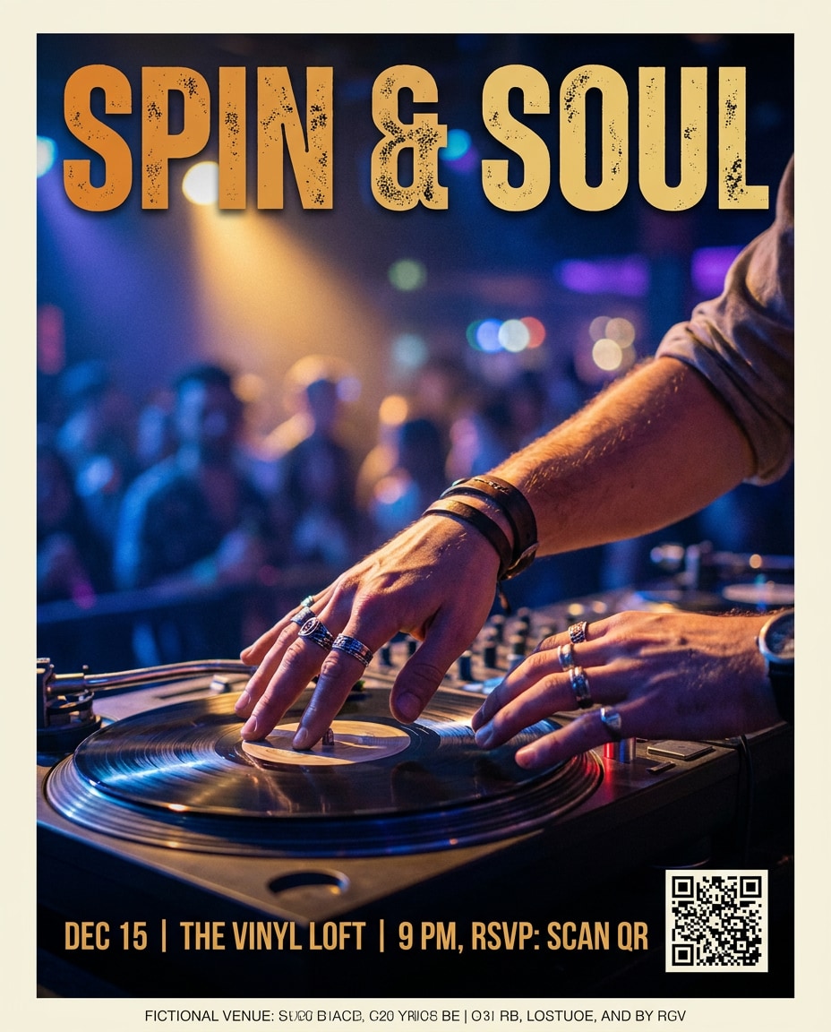 spinning vinyl closeup photo