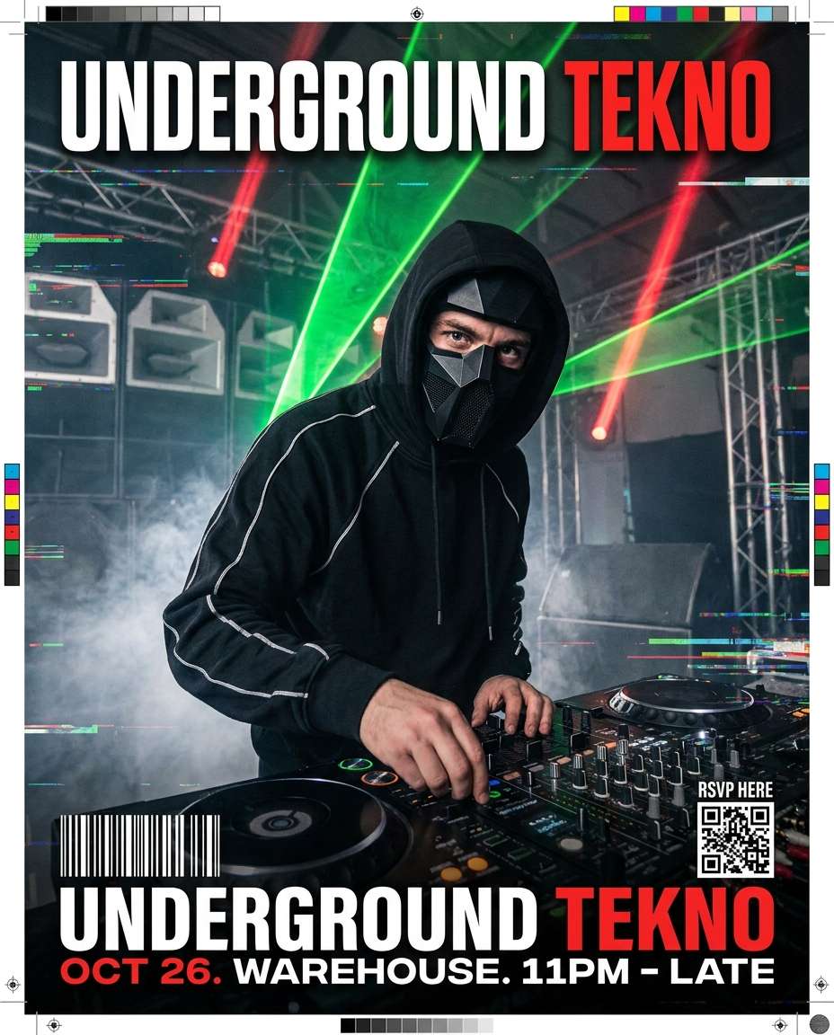 masked techno night photo