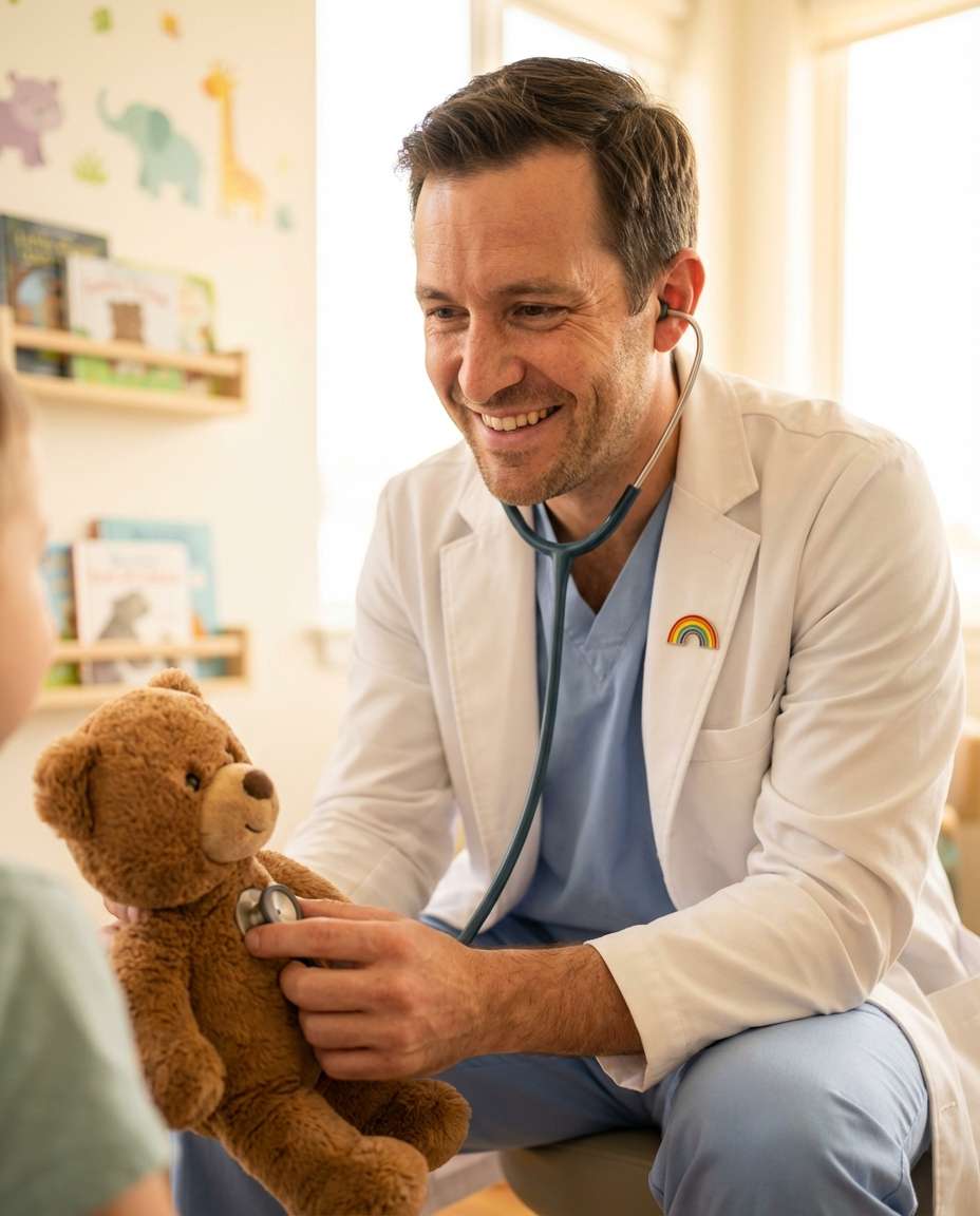 pediatrician playful photo