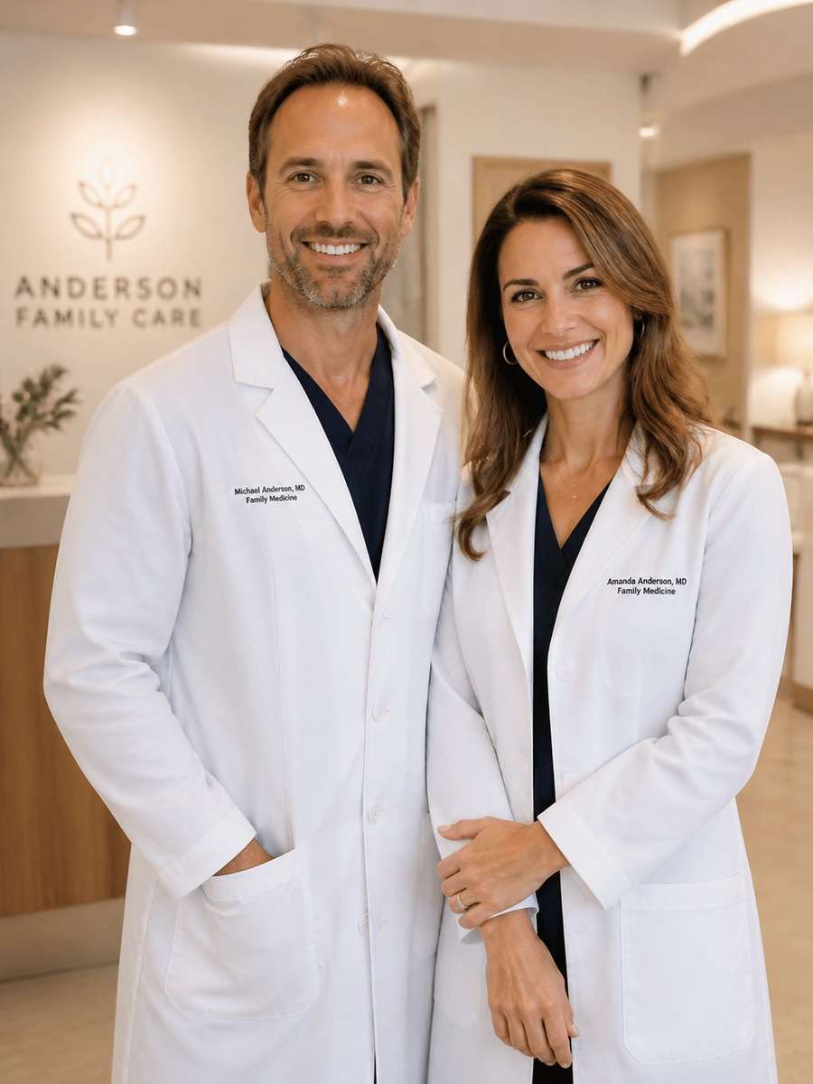 Warm and Trustworthy Clinic Portrait photo