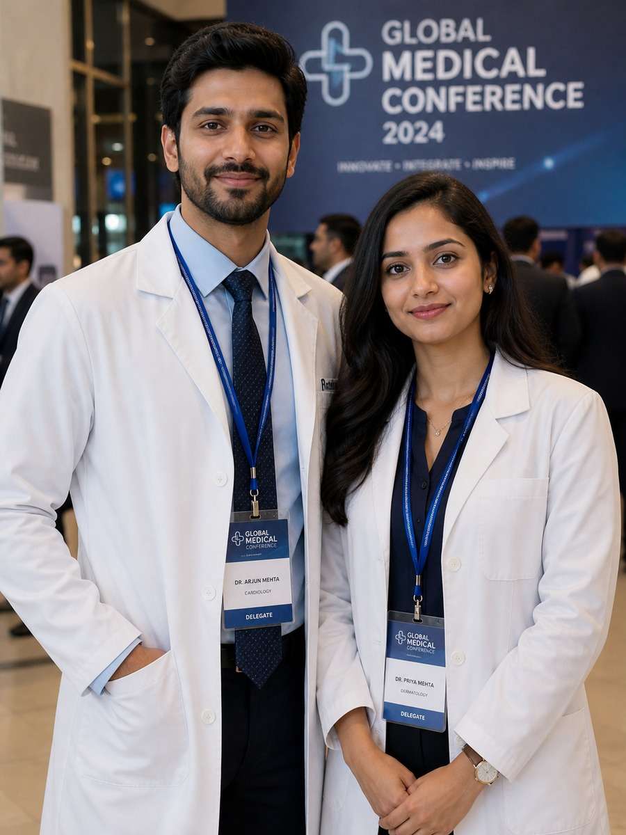 Medical Conference Couple Look photo