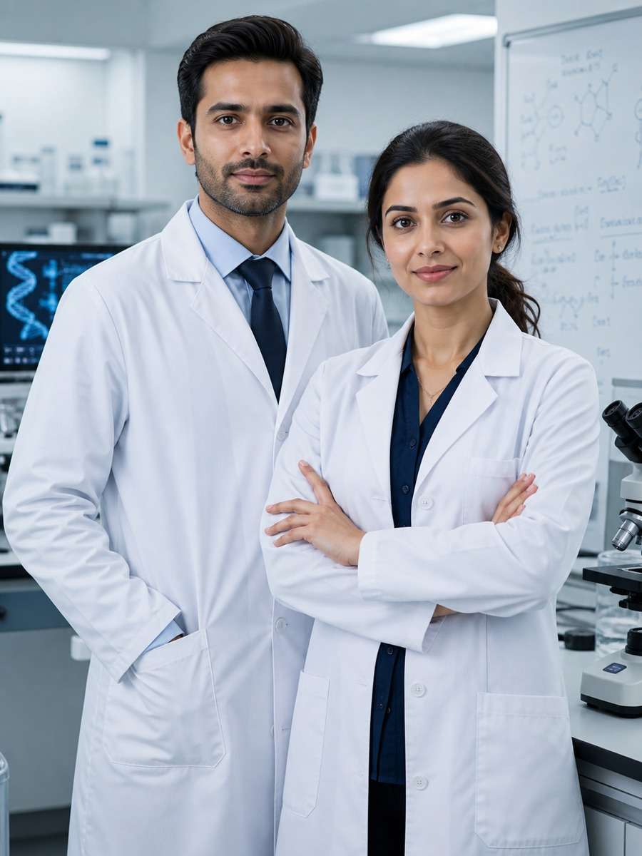 Doctor Couple in Research Lab photo