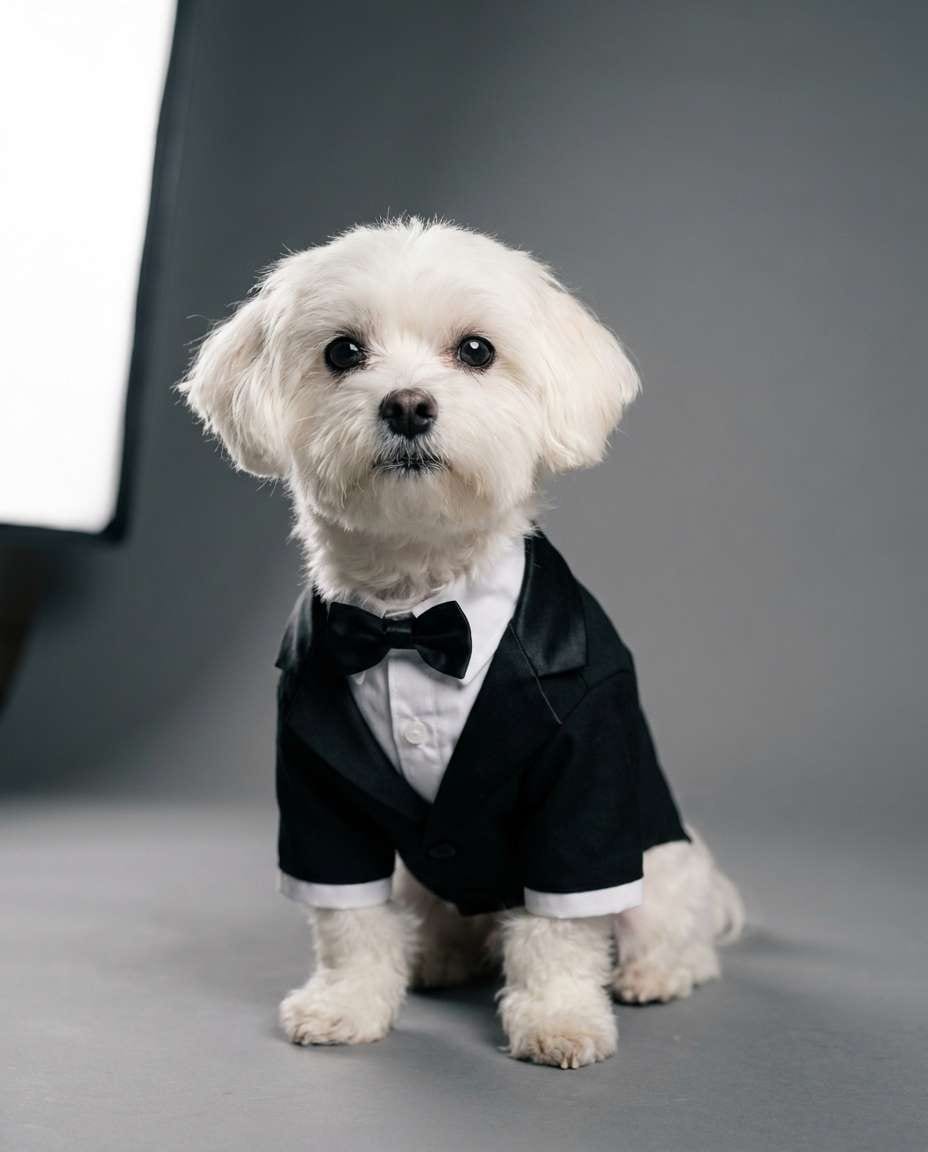 tiny tuxedo portrait photo