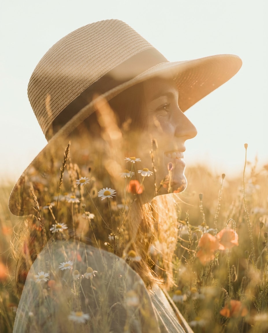 wildflower field glow photo